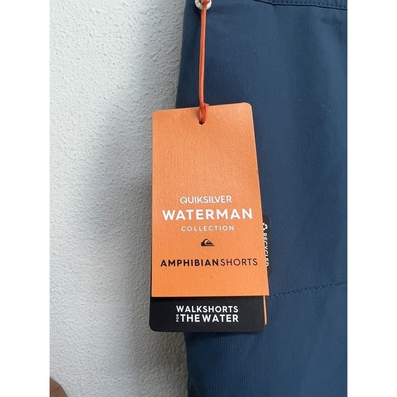 Quiksilver Waterman Men's Azimuth Amphibian Shorts Blue Size 30 - Picture 6 of 8